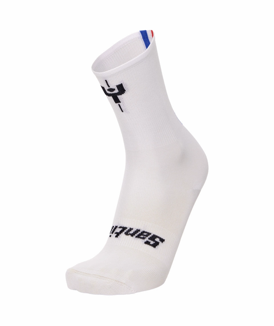 Santini MJ Hautacam Unisex Cycling Socks (White)