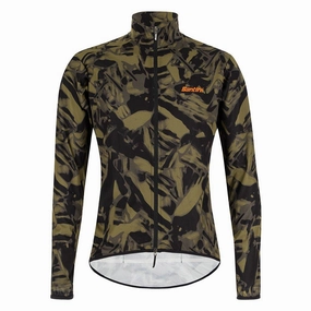 Santini Nebula Gravel Wind Jacket (Military Green)