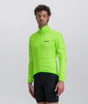 Santini Nebula Wind Jacket (Fluoroscent Green)