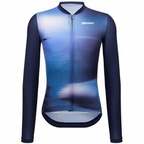 Santini Ombra Eco Sleek Men's Cycling Jersey (Blue)
