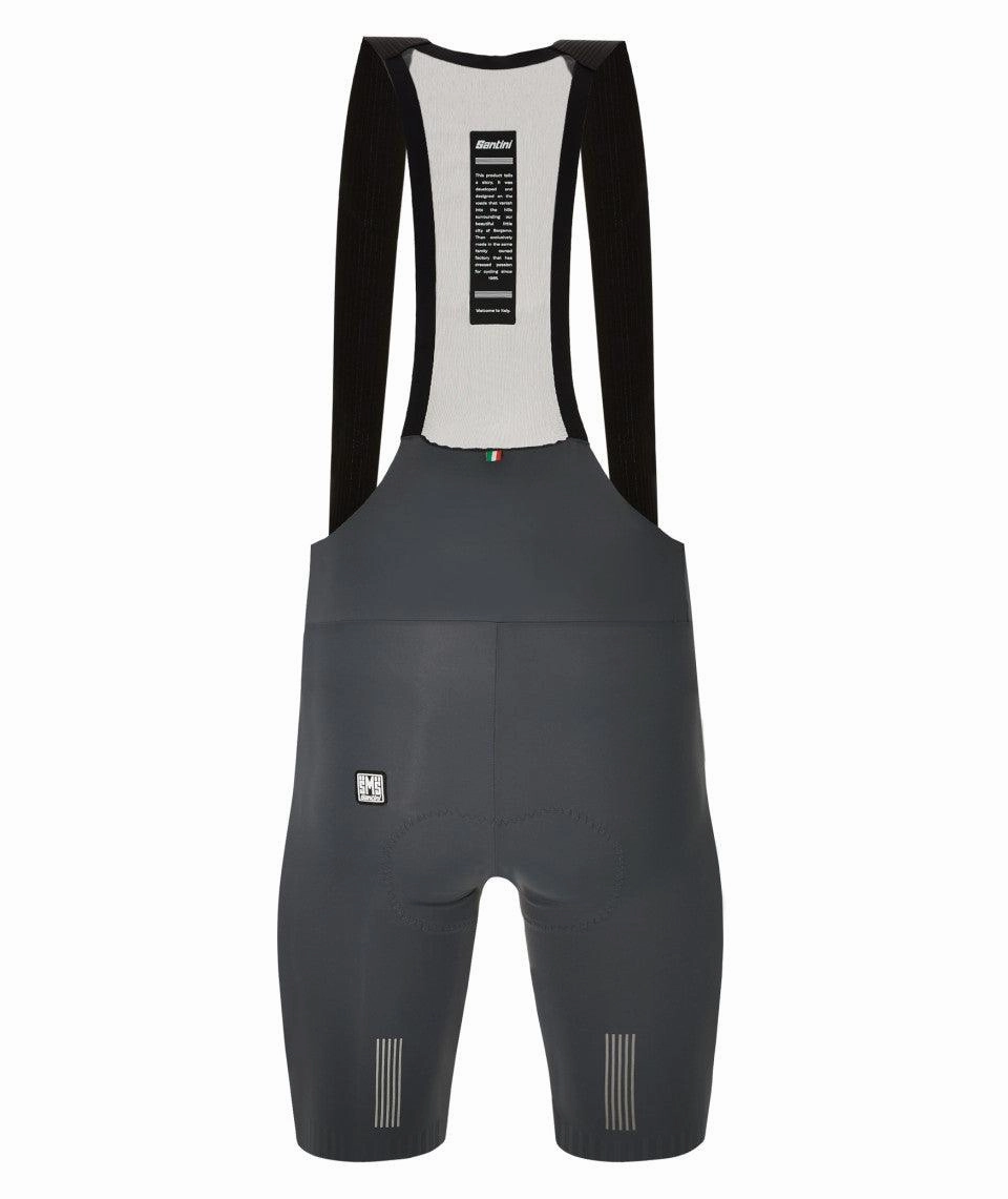 Santini Plush Men's Cycling Bibshorts (Grey)