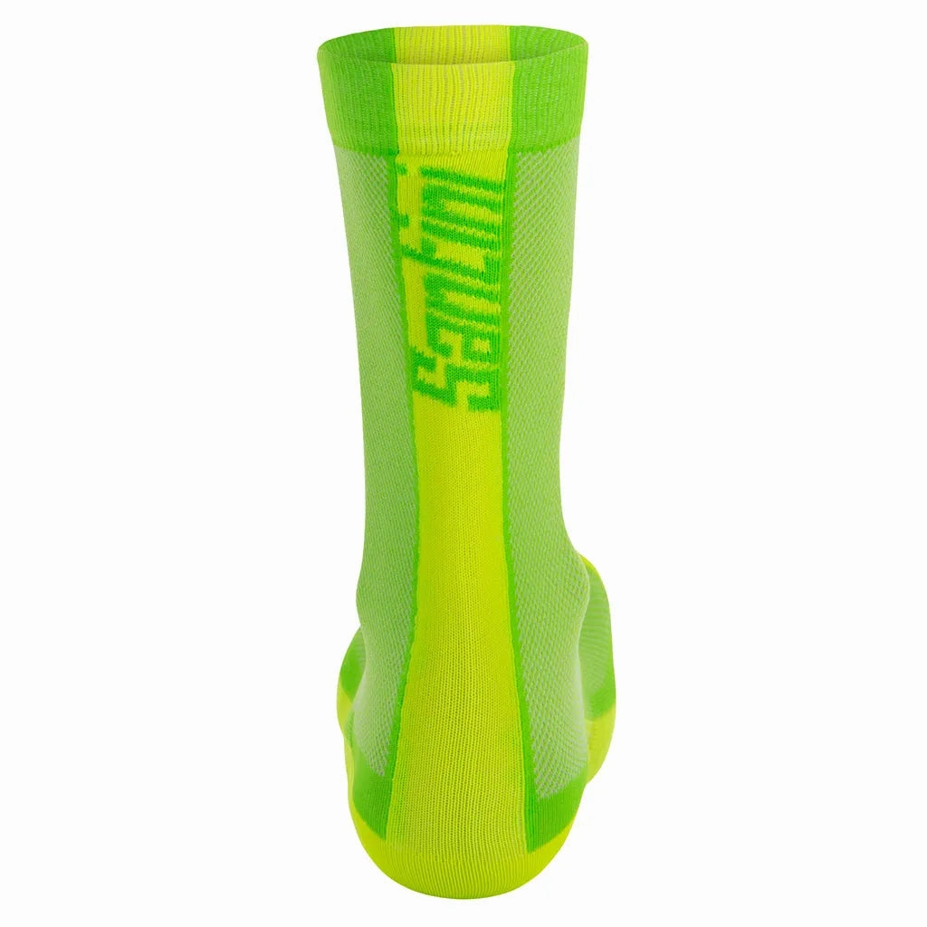 Santini Puro Unisex Cycling Socks (Fluo Green)
