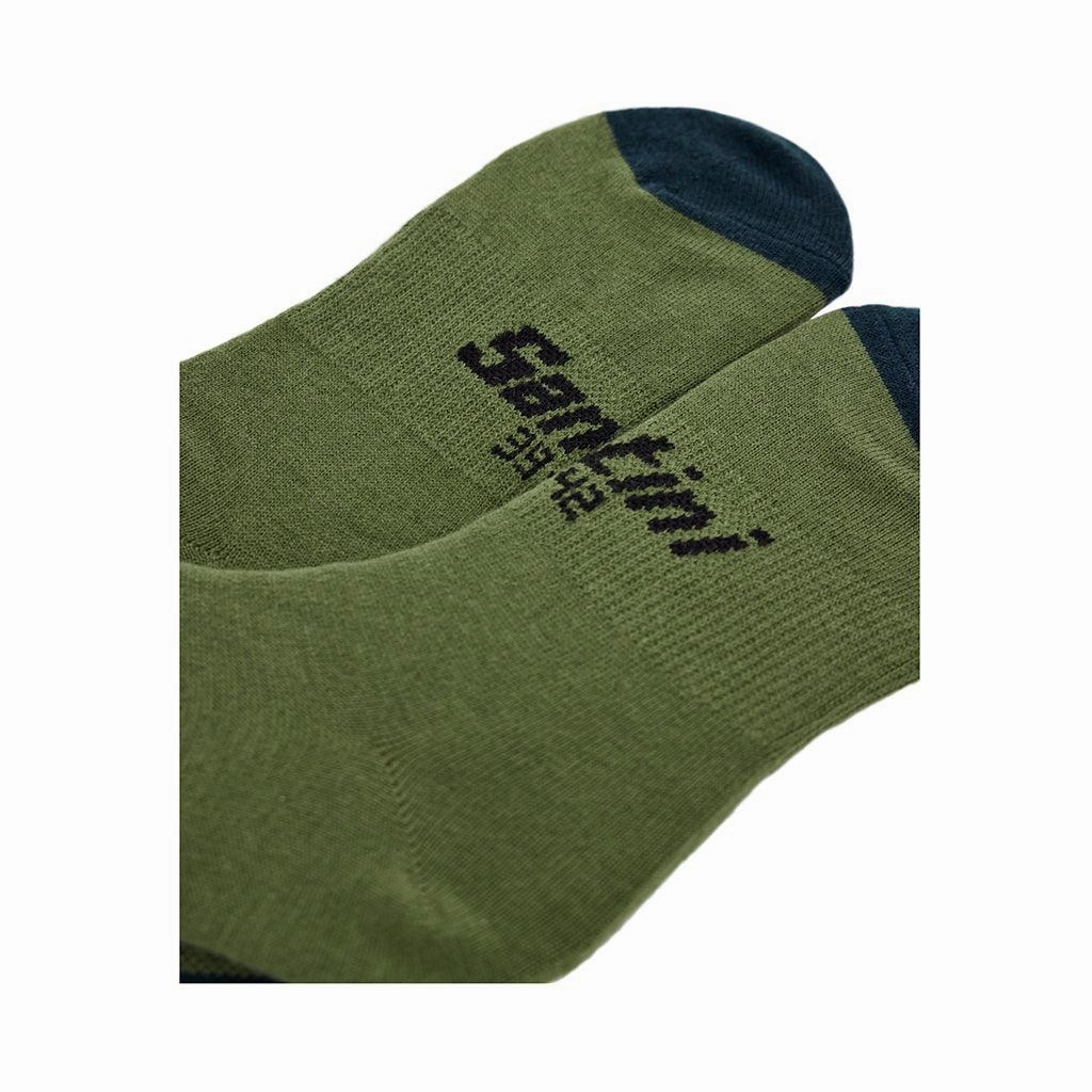 Santini Riga Unisex Cycling Socks (Military Green)