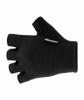 Santini Tact Unisex Cycling Gloves (Black)