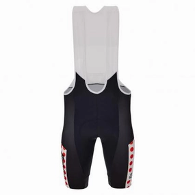 Santini TDF KOM Leader Men's Cycling Bibshorts (Black/Polka)