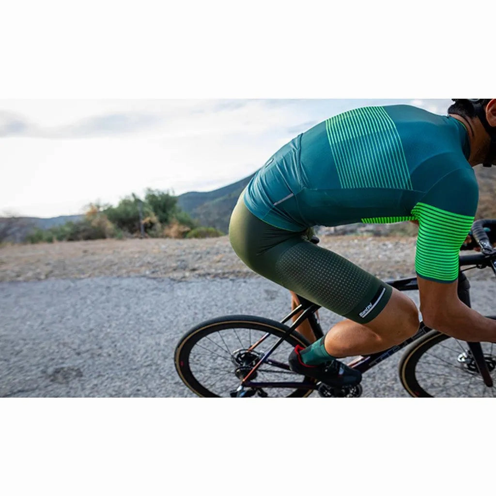 Santini Tono Freccia Mens Cycling Jersey (Green)
