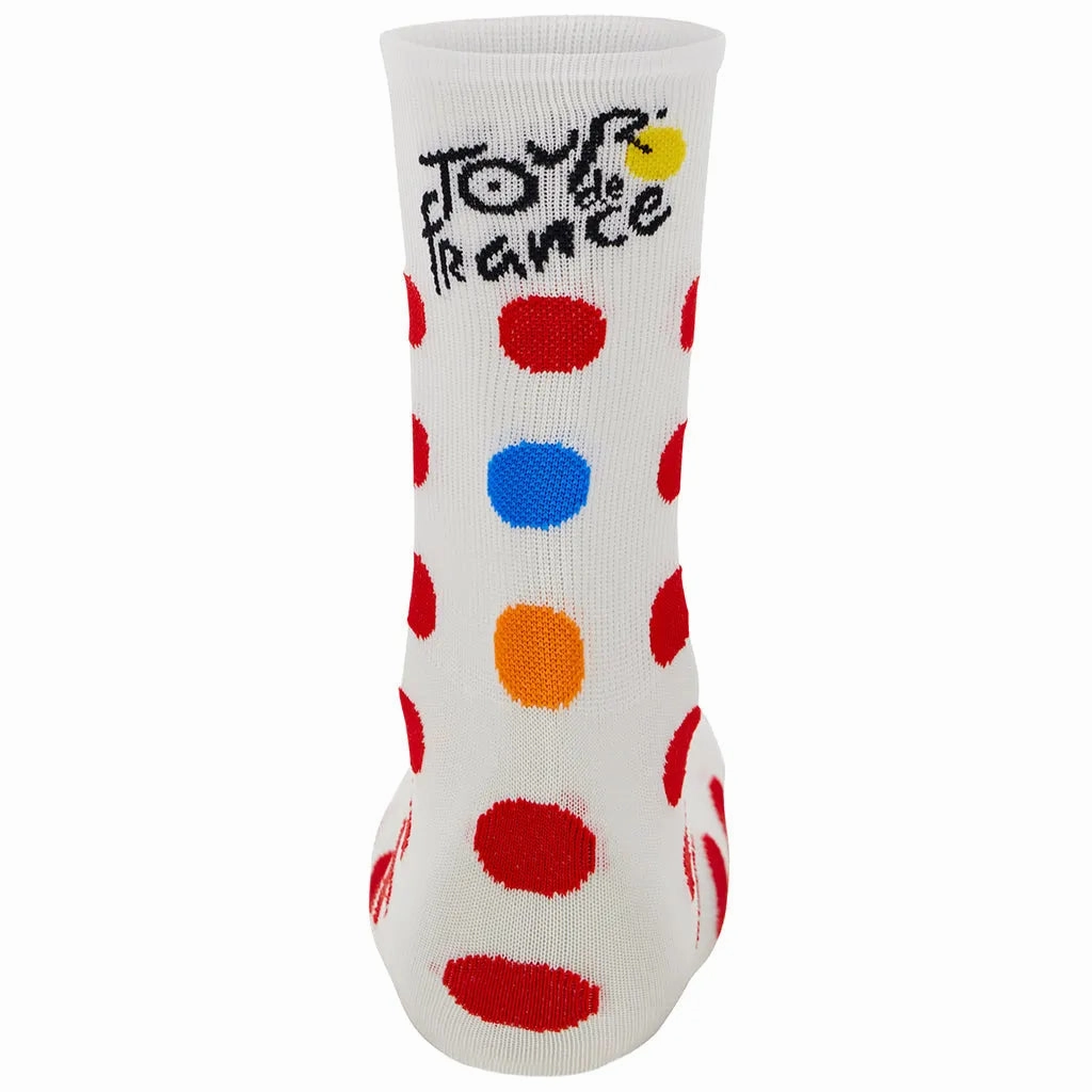 Santini Tour De France Kom Unisex Cycling Socks (Polka Dots)