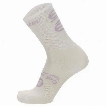 Santini Tour De France Nice Unisex Cycling Socks (White)