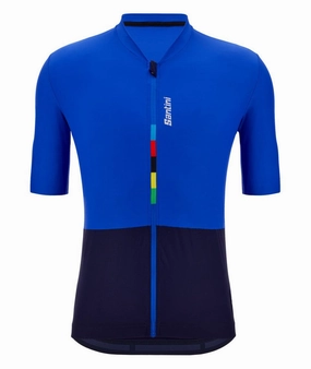 Santini UCI Official Men's Cycling Jersey (Royal Blue)