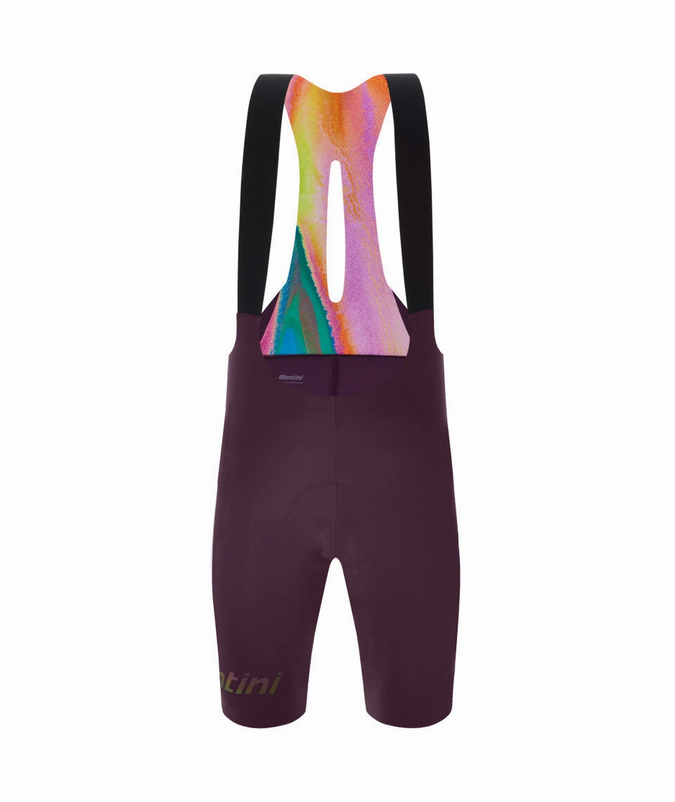 Santini Unico Edge Men's Cycling Bibshorts (Burgundy)
