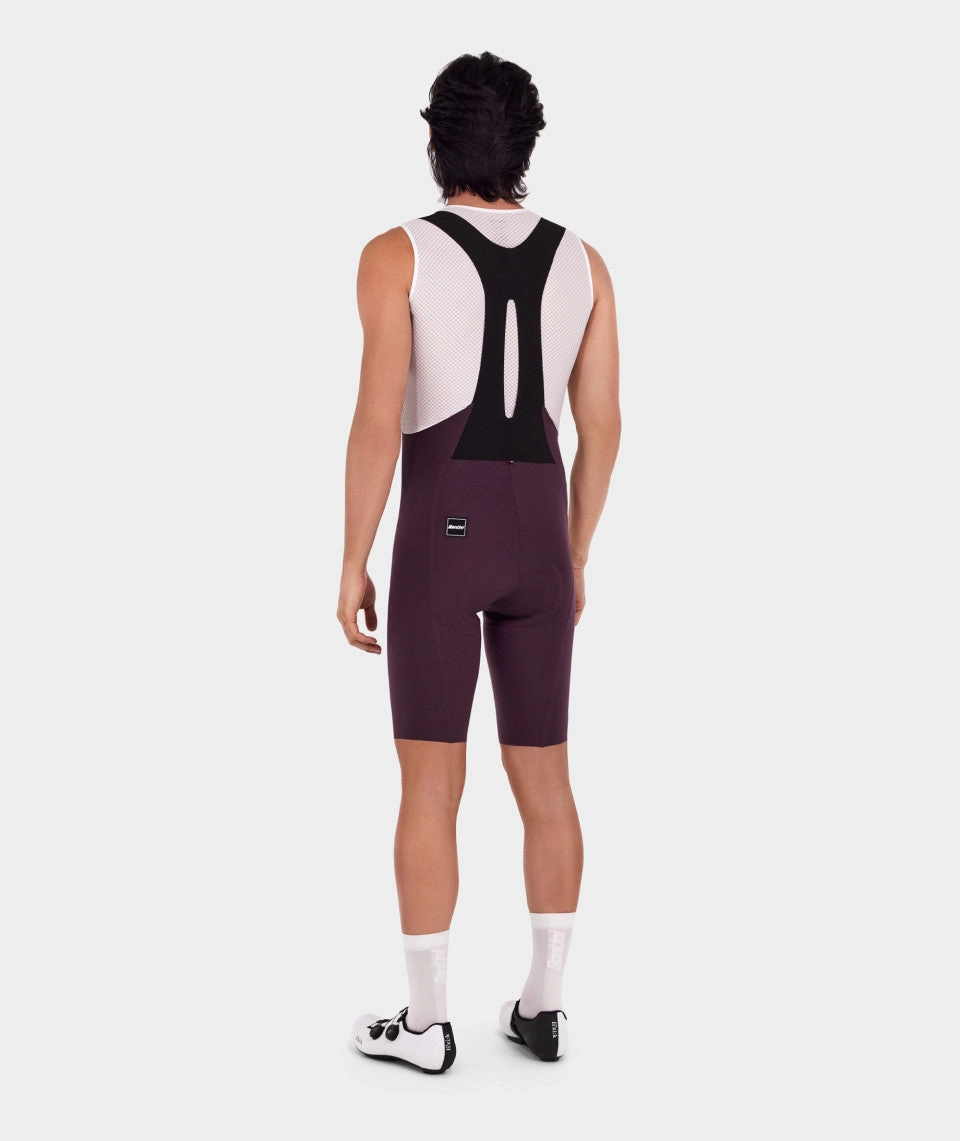 Santini Unico Edge Men's Cycling Bibshorts (Burgundy)