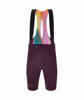 Santini Unico Edge Men's Cycling Bibshorts (Burgundy)