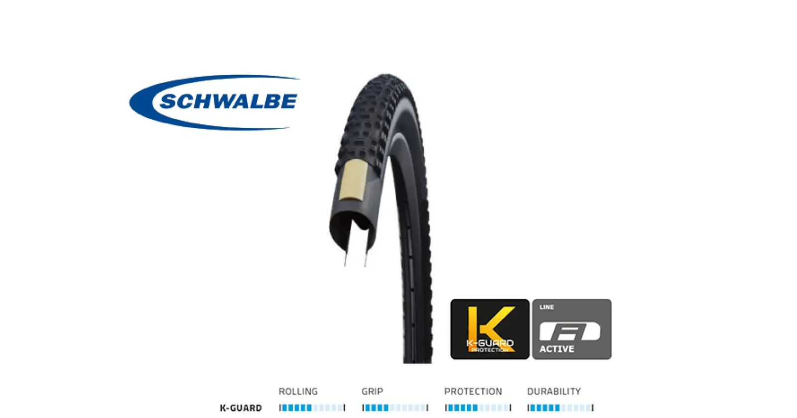 Schwalbe Rapid Rob 700 x 35c K-Guard Gravel / Cyclocross Tyre