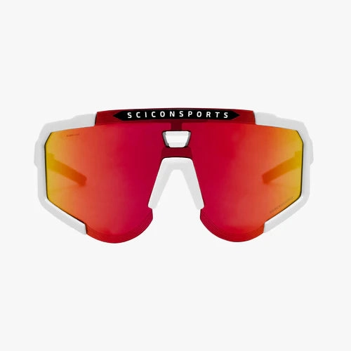 Scicon Aeroscope Sport Sunglasses (White Gloss/Multimirror Red)