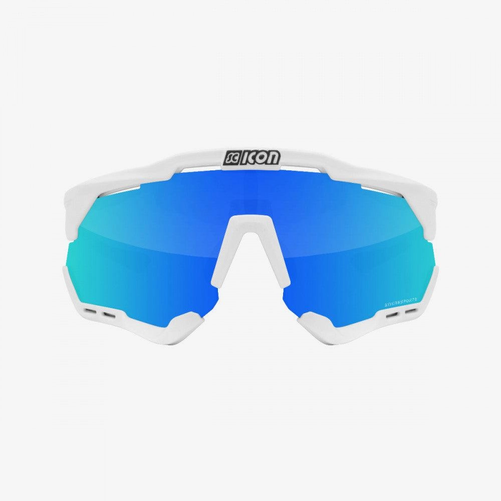 Scicon Aeroshade XL Sport Sunglasses (Multimirror Blue/White Gloss)