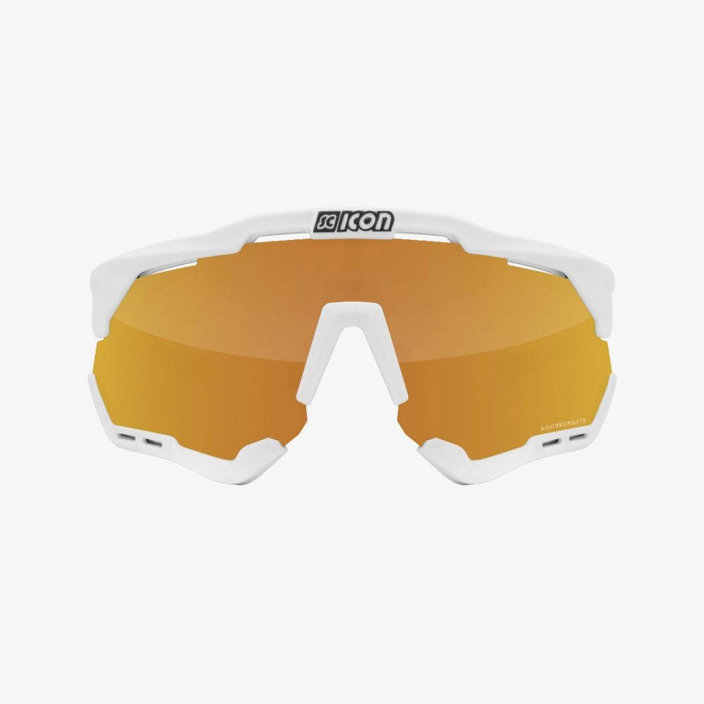 Scicon Aeroshade XL Sport Sunglasses (Multimirror Bronze/White Gloss)