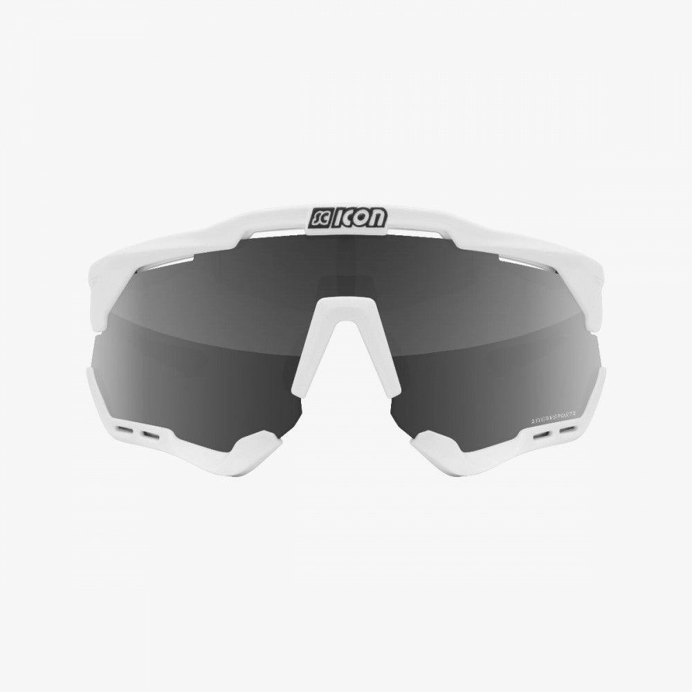 Scicon Aeroshade XL Sport Sunglasses (Multimirror Silver/White Gloss)