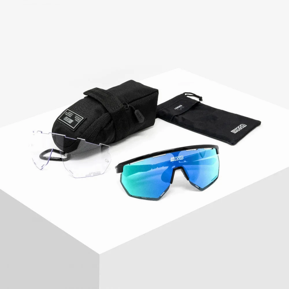 Scicon Aerowing Sport Sunglasses (Multimirror Blue/Black)