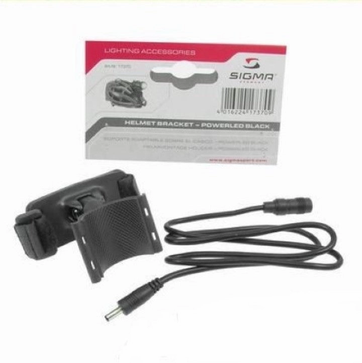 SIGMA HELMET LIGHT BRACKET MOUNTING KIT FOR POWERLED BLACK HEADLAMP   CABLE 17370