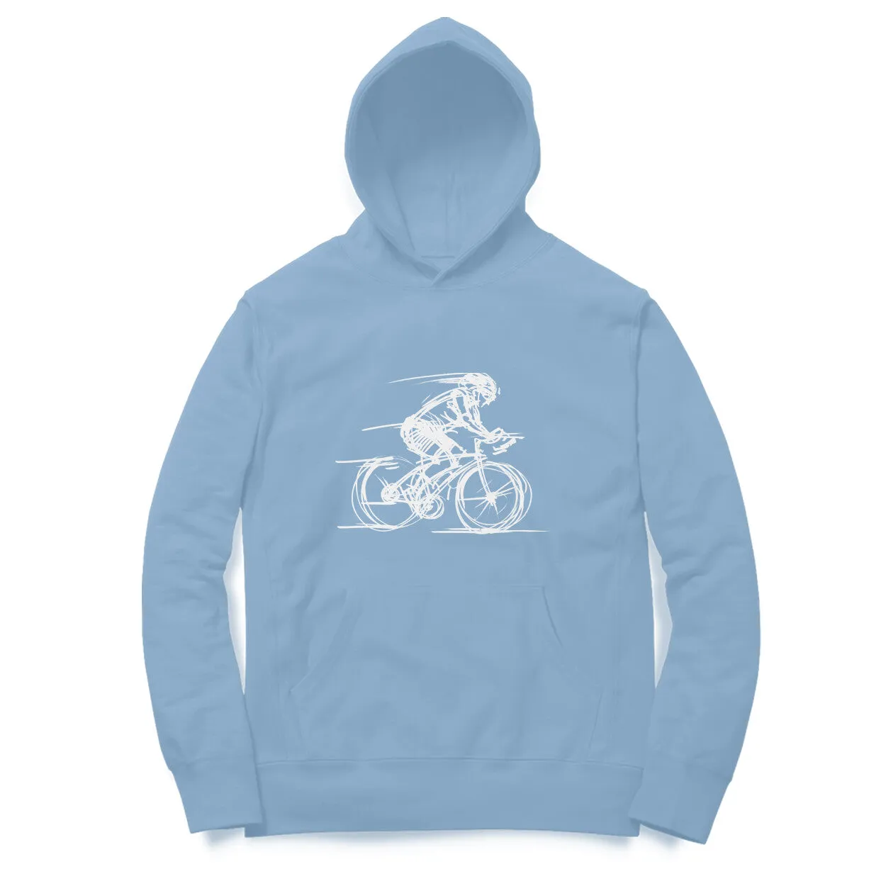 Sport Canvas Bike Sketch Regular Fit Unisex Hoodie