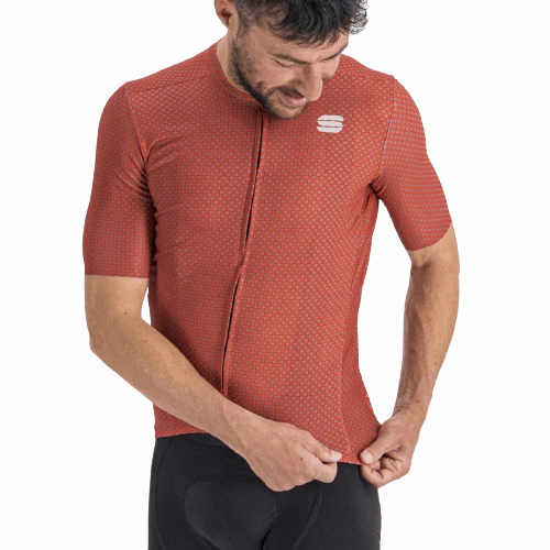 Sportful Checkmate Mens Cycling Jersey (Chilli Red Malives)