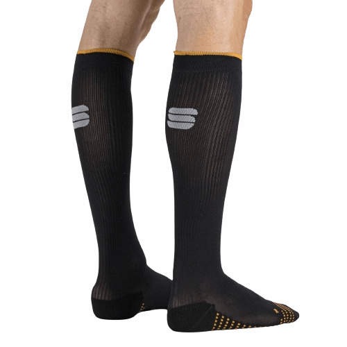 Sportful Recovery Unisex Cycling Socks (Black Orange SDR)