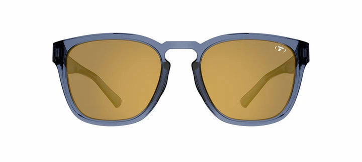 Tifosi Smirk Sport Sunglasses (Smoke Tint w/ Gold Mirror/Crystal Denim)