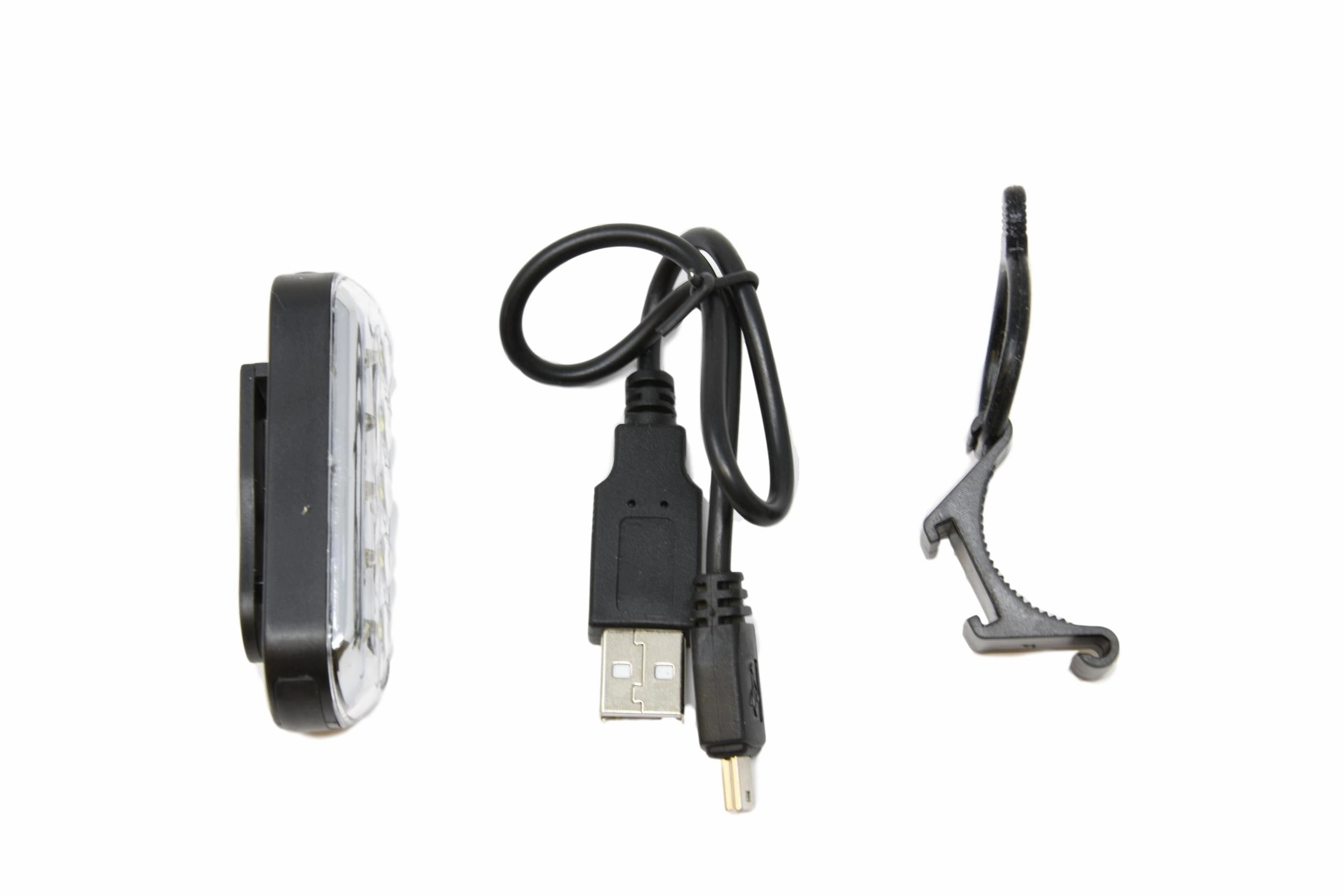 Top Class Wowow Bicycle Front Light WO255 5 LED USB Charge Easy Clip On-Off