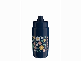 Trek Floral Water Bottle (Dark Blue/Light Yellow)