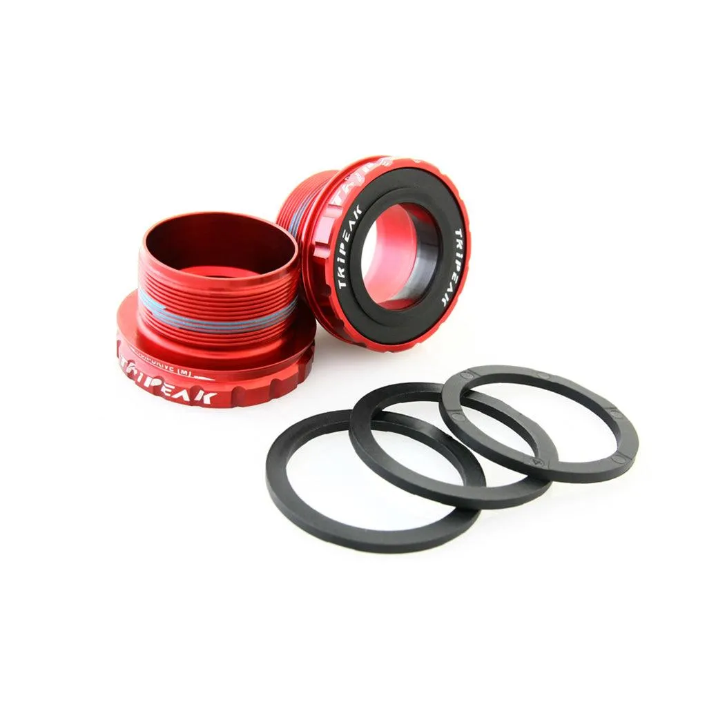 Tripeak Threaded Shimano 68mm/73mm Bottom Bracket (Red)