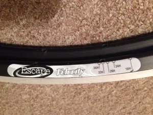 Velocity Escape MSW 700c Rim Brake Rim (Black/Silver)