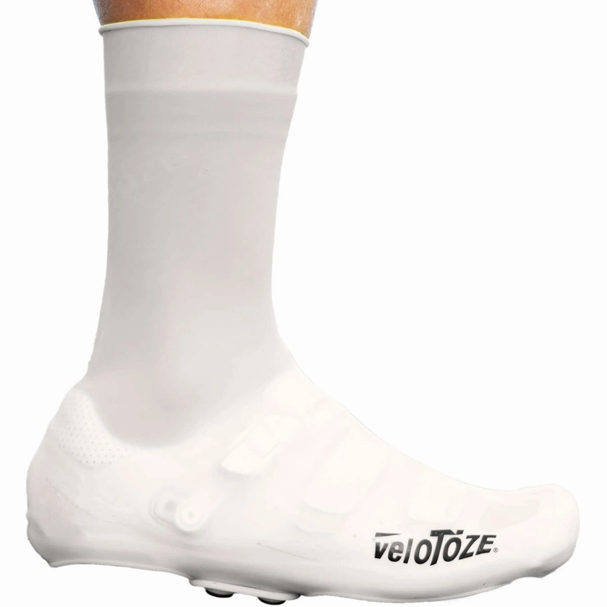 VeloToze Tall Road Snap shoecover - White