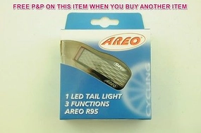 WIDE BEAM AREO R95 RED LED MTB- ANY BIKE REAR TAIL LIGHT SEAT POST FITTING 50% O