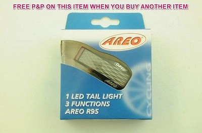 WIDE BEAM AREO R95 RED LED MTB- ANY BIKE REAR TAIL LIGHT SEAT POST FITTING 50% O