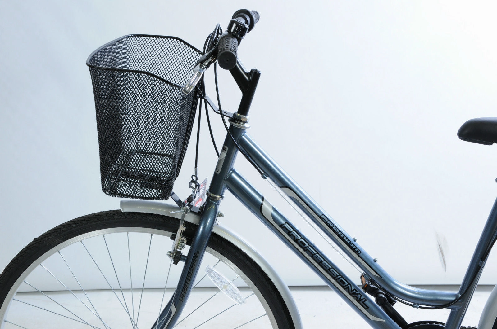 WIRE MESH BIKE BASKET WITH HEADSET FORK FITTINGS SHOPPER HYBRID TREKKING CYCLE