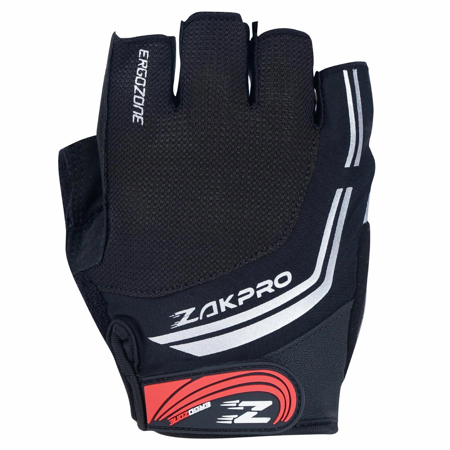 Zakpro Hybrid Mens Cycling Gloves (Black)