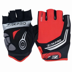 Zakpro Hybrid Mens Cycling Gloves (Red)