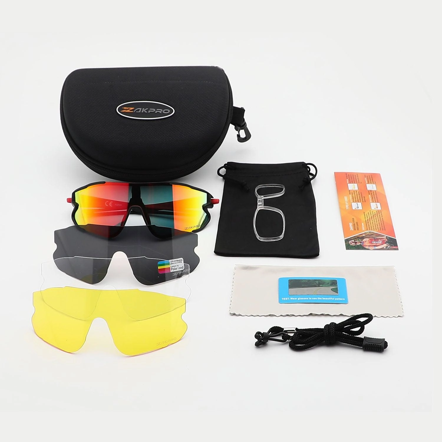 Zakpro Professional Outdoor Sport Sunglasses (Fluorescent Green)