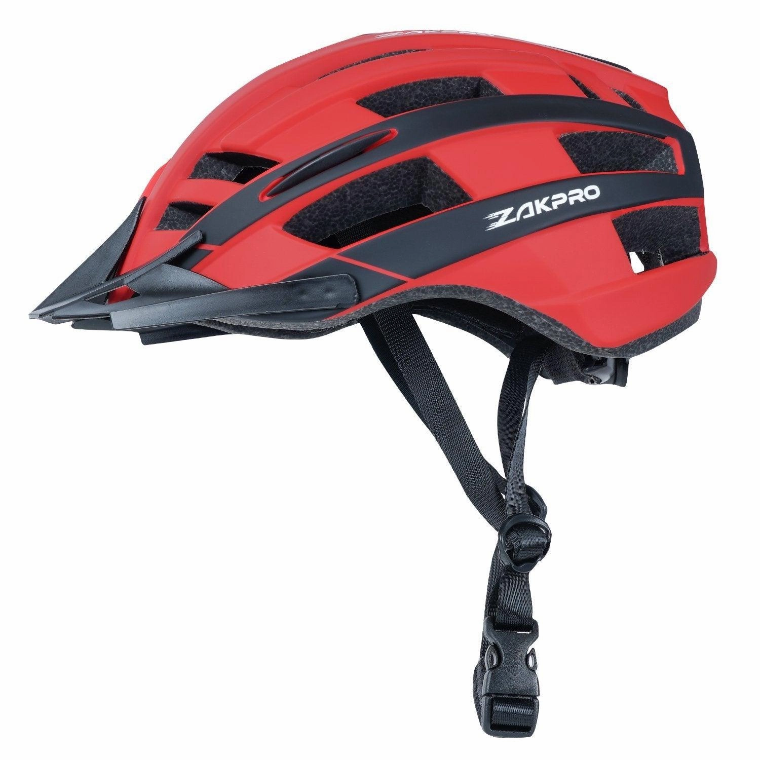 Zakpro Uphill MTB Cycling Helmet (Red)